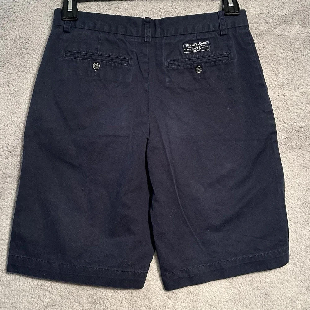 POLO Ralph Lauren Navy Bermuda Shorts‎ Boy's 18 Flat Front Chinos